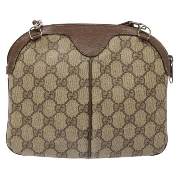 GUCCI GG Supreme Web Sherry Line Shoulder Bag PVC Beige 904 02 047 Auth bs28432 - Picture 3 of 16